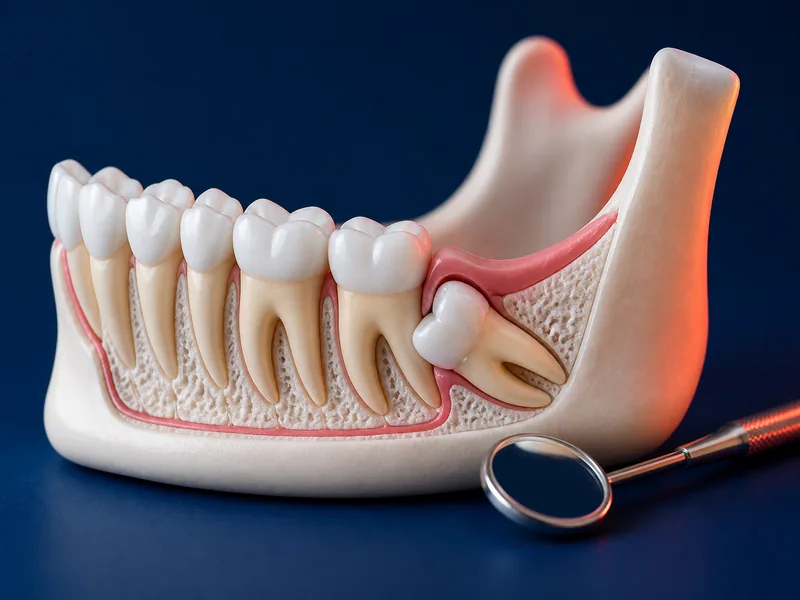 Impacted wisdom tooth model